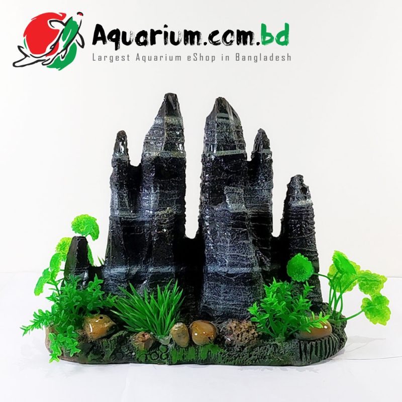 Mountain with Green Grass- Aqua Decor