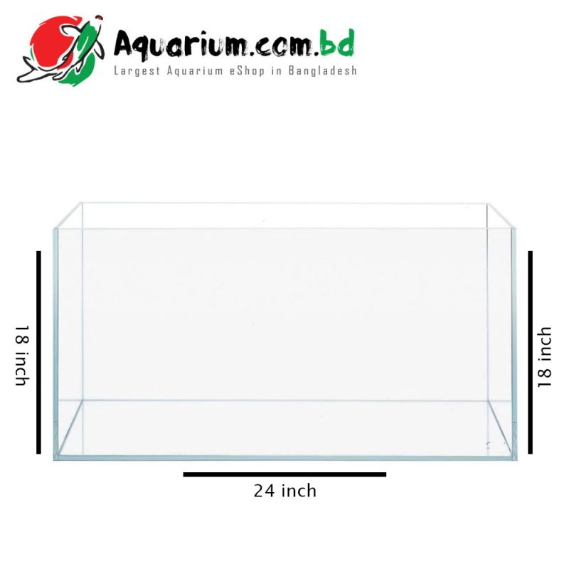 24"x18"x18" Crystal Glass Aquarium Tank