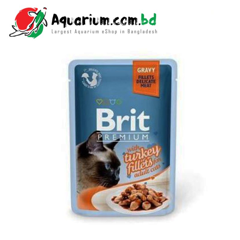Brit Premium Cat Pouch with Turkey Fillets in Gravy for Adult Cats(85g)