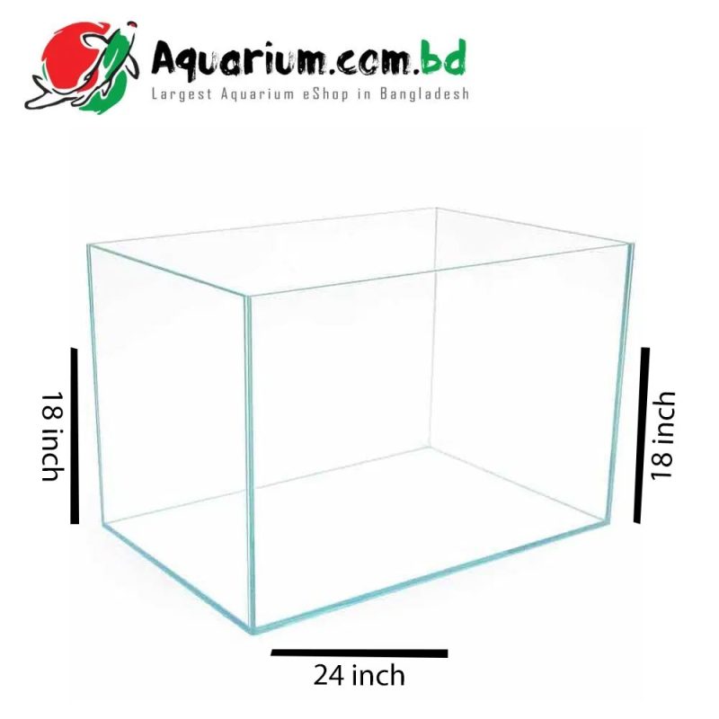 24″x18″x18″ Crystal Glass Aquarium – Glass Thickness 6mm